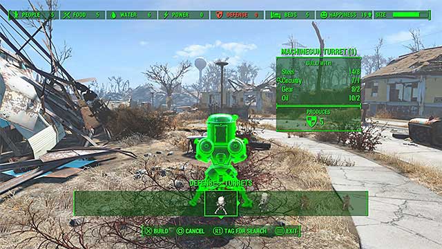 Its best to star placing machinegun turrets - Fallout 4: Sanctuary (Minutemen major quest) - Major quests for Minutemen faction - Fallout 4 Game Guide & Walkthrough