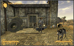 Go to the [Gibson Scrap Yard] (MsE:18) and talk to Old Lady Gibson - Nothin But a Hound Dog - Side quests - Fallout: New Vegas - Game Guide and Walkthrough
