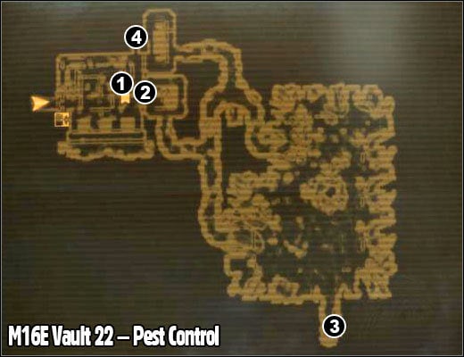 1 - M16 - Vault 22 - Maps - Fallout: New Vegas - Game Guide and Walkthrough
