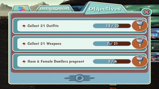 Objectives awarded with lunchbox are a bit harder, but worth the effort. - General tips - Fallout Shelter - Game Guide and Walkthrough
