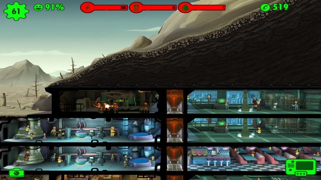 Raiders can steal your resources - it will be signaled by blinking red icons - Raiders - Fallout Shelter - Game Guide and Walkthrough