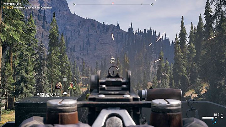 You have to ride as a passenger again - The Prodigal Son - Hurk Drubman Jr, a new companion in Whitetail Mountains - Whitetail Mountains - Far Cry 5 Game Guide