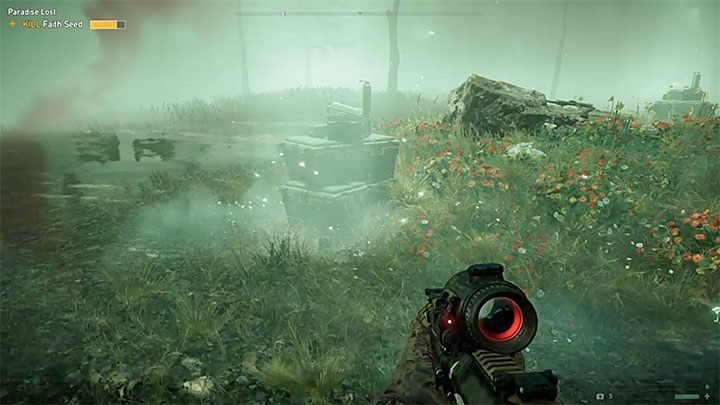 After dealing enough damage to Faith she will disappear from the arena - Paradise Lost (the second Henbane River liberating mission) in Far Cry 5 - Henbane River - Far Cry 5 Game Guide