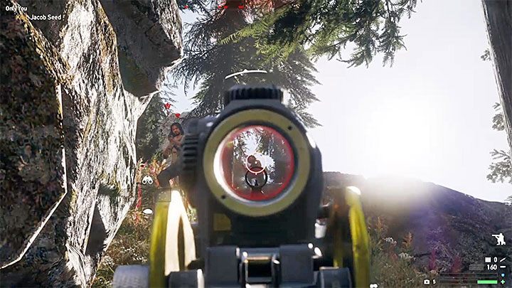 While climbing, you must not only avoid Jacobs shooting, but also pay attention to the Cultists and wolves - How to defeat Jacob Seed (The boss fight) in Far Cry 5? - FAQ - Far Cry 5 Game Guide