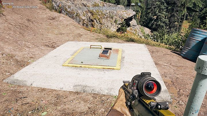 The second stash is in Redtail Cabin - Gearing Up in Whitetail Mountains - Whitetail Mountains - Far Cry 5 Game Guide