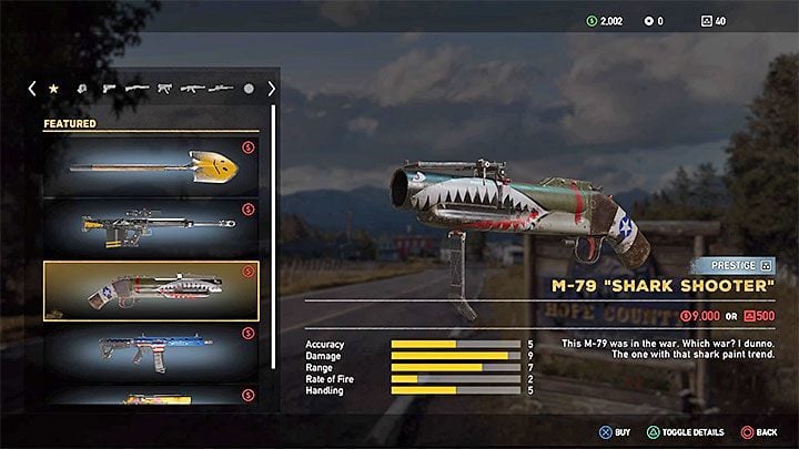 Visit any weapon shop (pistol icon on the map) - How do I get the grenade launcher in Far Cry 5? - FAQ - Far Cry 5 Game Guide