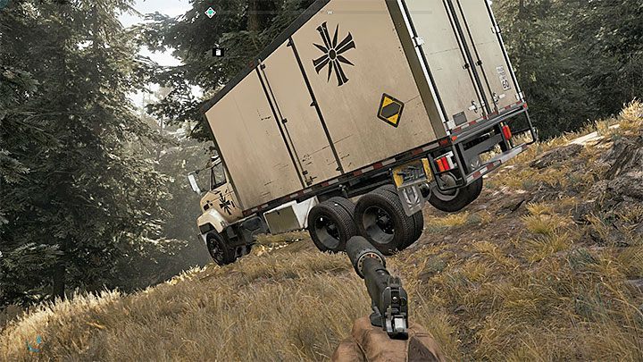Shoot a truck driver (with a sidearm while you are driving a vehicle) - How to act during random encounters in Far Cry 5? - FAQ - Far Cry 5 Game Guide