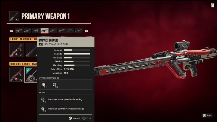 Special features: Impact Driver is a light machine gun with the following modifications - Far Cry 6: Best weapons - list - Basics - Far Cry 6 Guide