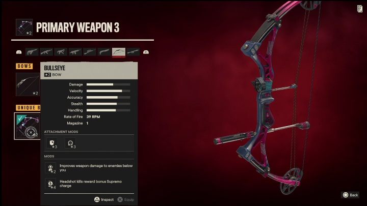 Special features: Bullseye is a bow that has the following modifications - Far Cry 6: Best weapons for stealth kills - list - Basics - Far Cry 6 Guide