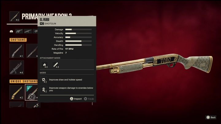 Special Features: El Rubi is a shotgun that has the following modifications - Far Cry 6: Best weapons for stealth kills - list - Basics - Far Cry 6 Guide