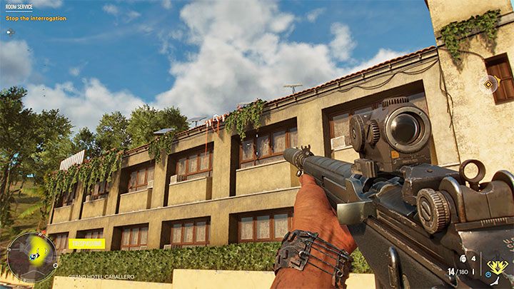 Stealth in a hotel occupied by enemy forces can help you eliminate The Dentist more easily - Far Cry 6: Room service - walkthrough - El Este - Far Cry 6 Guide