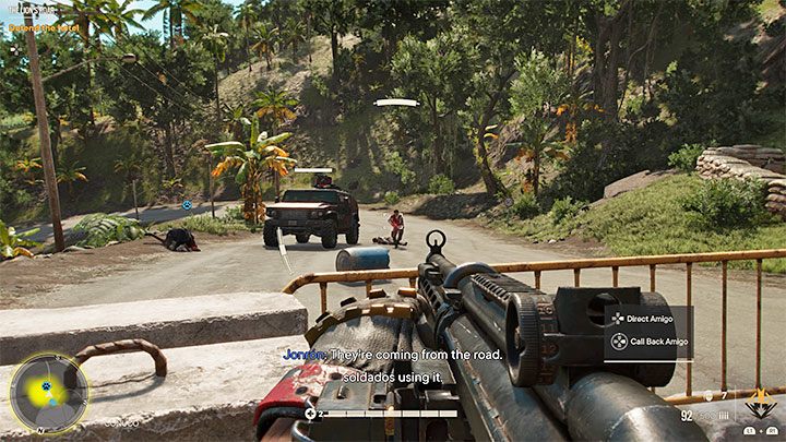 During combat, look for opportunities to hit barrels in order to blow them up - Far Cry 6: The Lions Roar - walkthrough - El Este - Far Cry 6 Guide