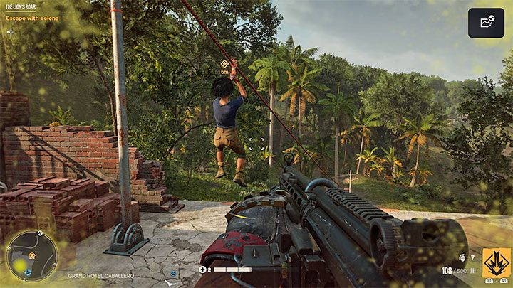Stop the fighting and focus solely on leaving the hotel where poisonous red fumes start to float in the air - Far Cry 6: The Lions Roar - walkthrough - El Este - Far Cry 6 Guide