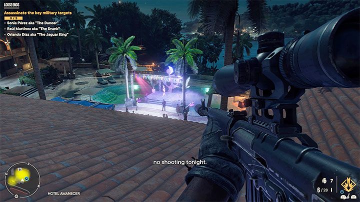 You need to reach Hotel Amanecer, in front of which Rosa will start the show on stage - Far Cry 6: Loose Ends - walkthrough - El Este - Far Cry 6 Guide