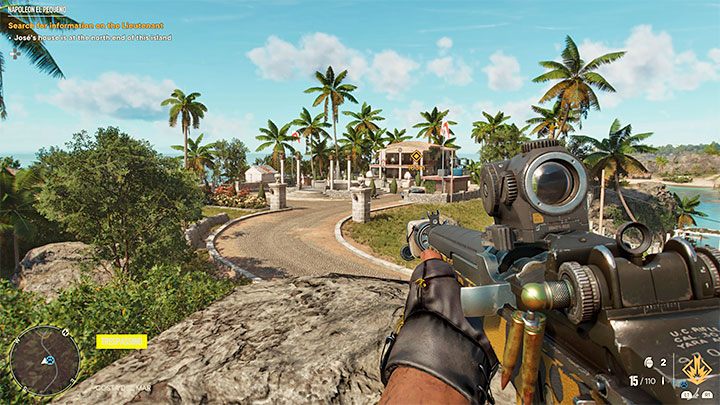 You'll gain a new lead, learning about the necessity of searching Jose's Villa on the northern edge of the private island - Far Cry 6: Napoleon El Pequeno - walkthrough - Operations - Madrugada - Far Cry 6 Guide