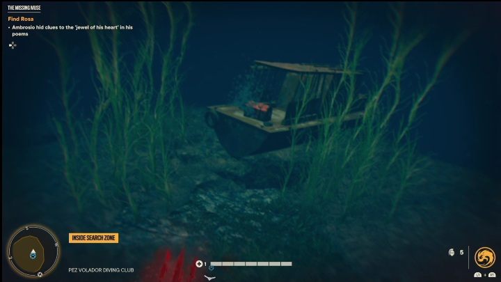 Then focus and reach a rock which is illuminated by a small lamp - Far Cry 6: The Missing Muse - Treasure Hunts (Valle De Oro) - Valle De Oro - Far Cry 6 Guide