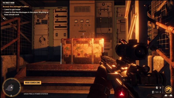 Go upstairs and activate the large lever to open the passage further up - Far Cry 6: The Truest Yaran - Treasure Hunts (Valle De Oro) - Valle De Oro - Far Cry 6 Guide