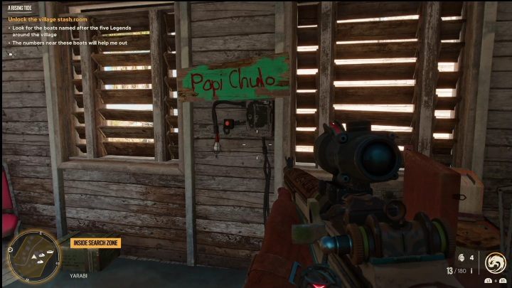 The next one is near the green signboard that says "Papi Chulo" - Far Cry 6: A Rising Tide - Treasure Hunts (El Este) - El Este - Far Cry 6 Guide