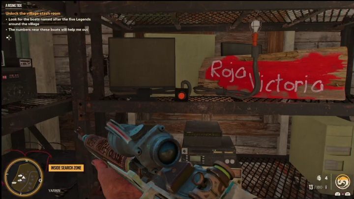 The final sign is on a metal bookcase - Far Cry 6: A Rising Tide - Treasure Hunts (El Este) - El Este - Far Cry 6 Guide