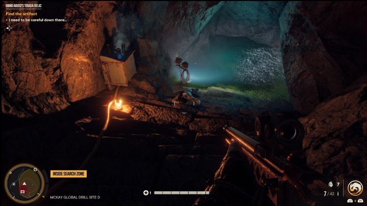 Go deeper into the cave - you will see water that you must dive into and swim to the next section - Far Cry 6: Mimo Abosis Triada Relic - Treasure Hunts - El Este - Far Cry 6 Guide