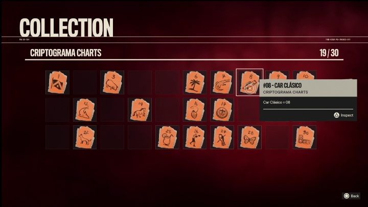 The card is nailed to a fence on the terrace of one of the blocks - Far Cry 6: Esperanza, Criptograma Charts - list, location - Criptograma Charts - Far Cry 6 Guide