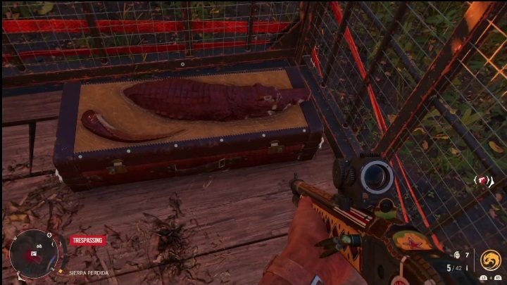 The chest is in a cage that has been secured with straps - Far Cry 6: Bows, Unique weapons - list - Unique weapons - Far Cry 6 Guide