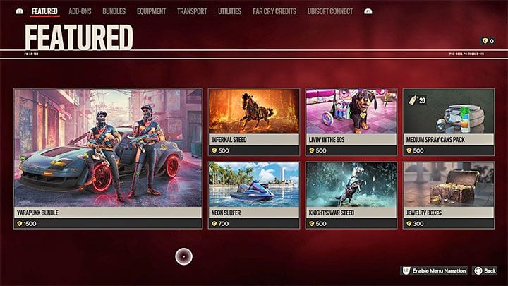 You can use the microtransaction store from the very beginning of the game, even before you get the 300 credits for free - Far Cry 6: Microtransactions - Basics - Far Cry 6 Guide