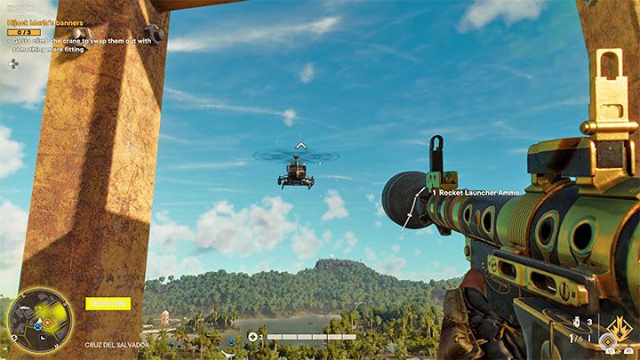 Try to use the launchers if possible when the helicopter hasn't spotted you yet, otherwise, the helicopter's pilot may start dodging the missiles - Far Cry 6: Helicopters - how to destroy? - FAQ - Far Cry 6 Guide