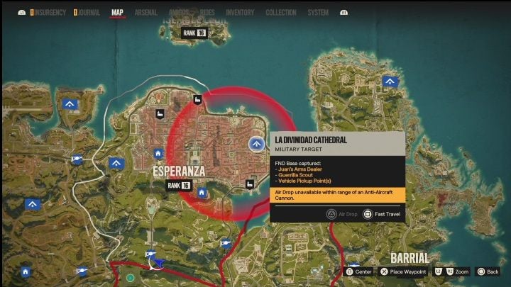 Location: East side of Esperanza, downtown - Far Cry 6: Esperanza - FND bases, list of military targets - FND bases - Far Cry 6 Guide