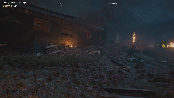 It is worth stopping by the wagon shown in the picture above - Crawling from the Wreckage | Far Cry New Dawn Walkthrough - Story Missions - Far Cry New Dawn Guide