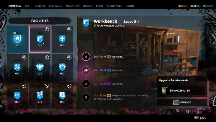 Upgrade Prosperity to be able to craft new weapons or teleport to liberated outposts. - Upgrading Prosperity in Far Cry New Dawn - Game basics - Far Cry New Dawn Guide