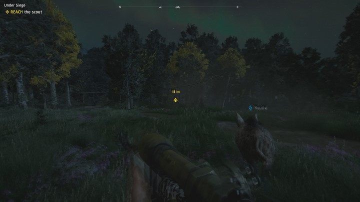 Your first mission objective will be to reach a scout located a few hundred meters from Prosperity - Under Siege | Far Cry New Dawn Walkthrough - Story Missions - Far Cry New Dawn Guide