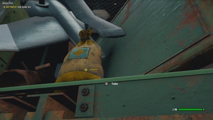 Now the water level will be appropriate for you to grab Selenes bag - Deep Dive | Specialist missions in Far Cry New Dawn - Specialist missions - Far Cry New Dawn Guide