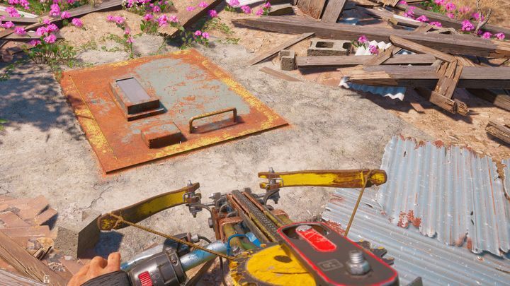 This place can be found at the same height as the Atelier Zion, but on the other side of the river - Audiophile - Far Cry New Dawn Walkthrough - Side Missions - Far Cry New Dawn Guide