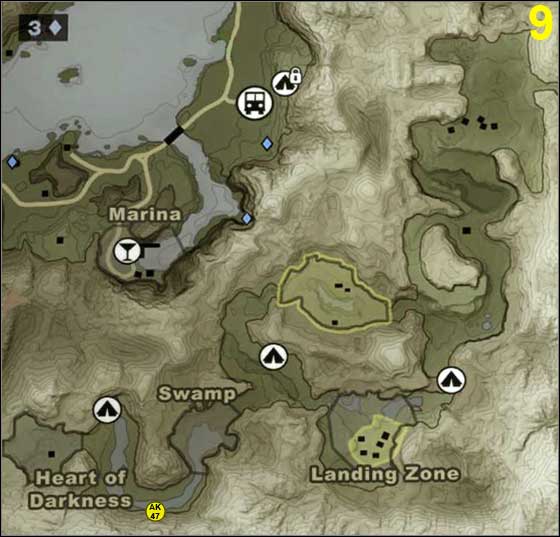 Sectors 7-9, Leboa-Sako - maps - Far Cry 2 Game Guide