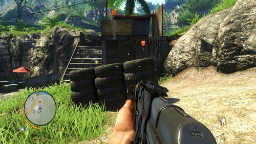 Remain in the bushes and go right, towards the sniper - Warrior Rescue Service - Main missions - Far Cry 3 - Game Guide and Walkthrough