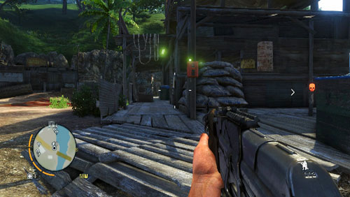 Opposite this building, there is an alarm trigger that is best neutralized - Warrior Rescue Service - Main missions - Far Cry 3 - Game Guide and Walkthrough