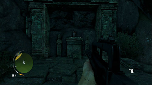 In mid-flight, you need to make a turn by 180 so that you face a rocky ledge shown in the screenshot - The Southern Island - North-western part - Cult Objects - Far Cry 3 - Game Guide and Walkthrough