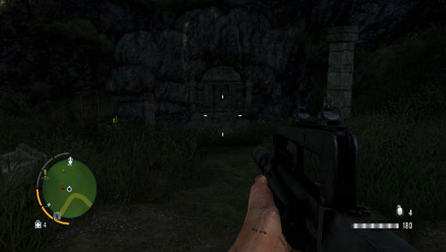 Reach the area marked with the red circle, to face the temple entrance - The Southern Island - North-eastern part - Cult Objects - Far Cry 3 - Game Guide and Walkthrough