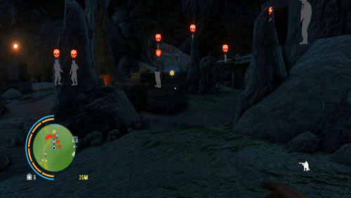 After you go down, keep to the right, to get around the armored enemy (in the screenshot with the shield symbol over his head), behind his back - Doppelganger - Main missions - Far Cry 3 - Game Guide and Walkthrough