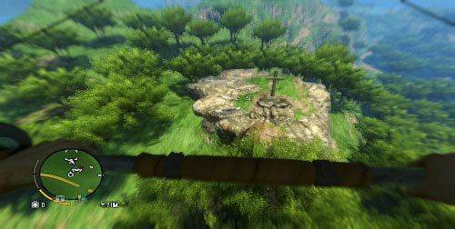You need to take a hang glider to reach the top of the hill - The Northern Island - Southern part - Cult Objects - Far Cry 3 - Game Guide and Walkthrough