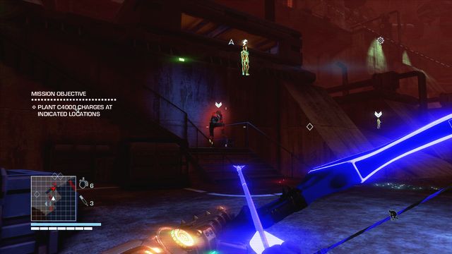 If you prefer silent option, use the cybereye to monitor enemies and jump into water - 3 - Punch it - Main missions - Far Cry 3: Blood Dragon - Game Guide and Walkthrough