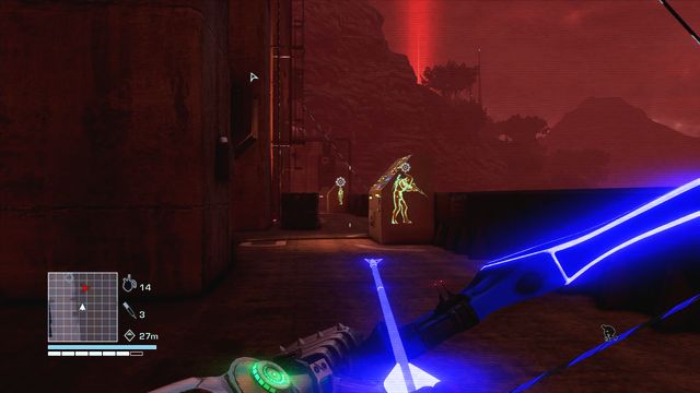 Go up the stairs and crouch near the exit to the balcony - two enemy soldiers should appear there - 3 - Punch it - Main missions - Far Cry 3: Blood Dragon - Game Guide and Walkthrough