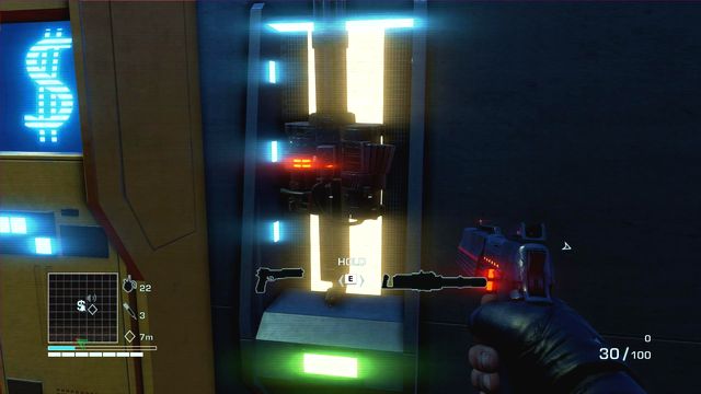 At the top of the stairs you'll find a shop cabinet where you can replenish your ammo and a heavy machine gun - 3 - Punch it - Main missions - Far Cry 3: Blood Dragon - Game Guide and Walkthrough