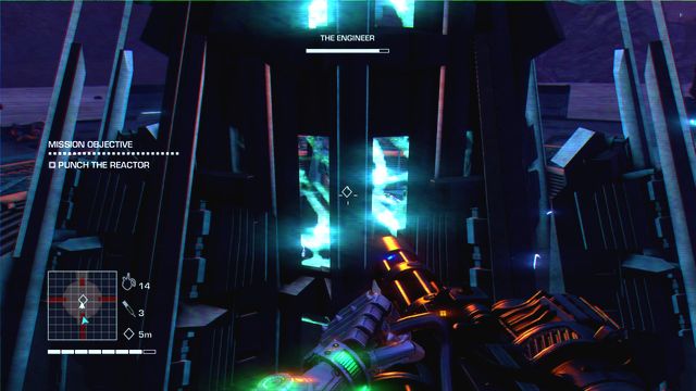 When you get rid of enemies and engineer lowers reactor's shields, you'll have to overcharge it manually - 3 - Punch it - Main missions - Far Cry 3: Blood Dragon - Game Guide and Walkthrough