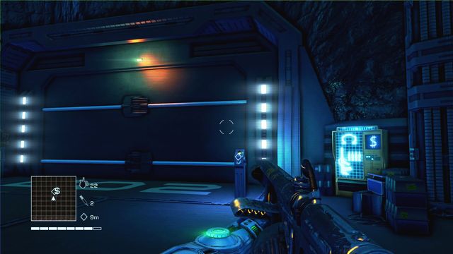 Head to the marked door and open it with a nearby switch - 4 - What is this shit? - Main missions - Far Cry 3: Blood Dragon - Game Guide and Walkthrough