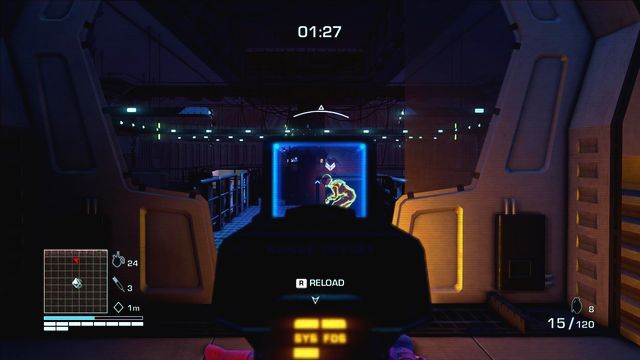 When it is over, go to the other side of the room and climb up the stairs - 5 - I don't deal with psychos. I put'em away - Main missions - Far Cry 3: Blood Dragon - Game Guide and Walkthrough