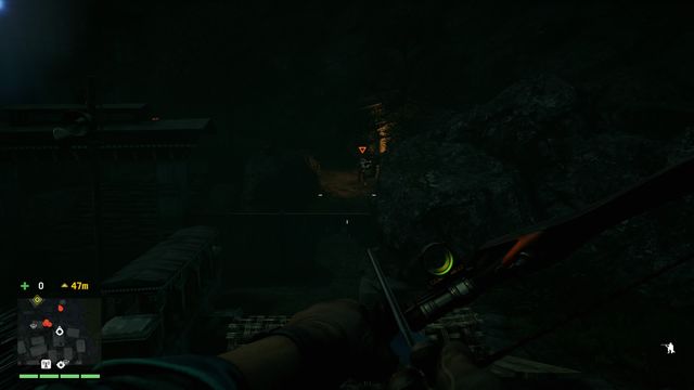 Walk around a group of enemies on the right side. On your way eliminate the isolated enemy. - City of Pain - Main Quests - Far Cry 4 - Game Guide and Walkthrough