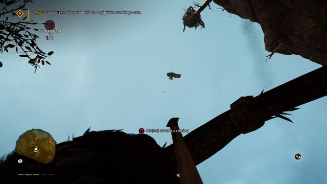 If you want to shoot the eagle, aim slightly in front of the flying bird. - The Peak of Oros (Wogah the Crafter) - Walkthrough - Far Cry Primal - Game Guide and Walkthrough