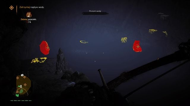 Swim to the marked rocks and plug the water. - Welcome Wenja (Dah) - Walkthrough - Far Cry Primal - Game Guide and Walkthrough